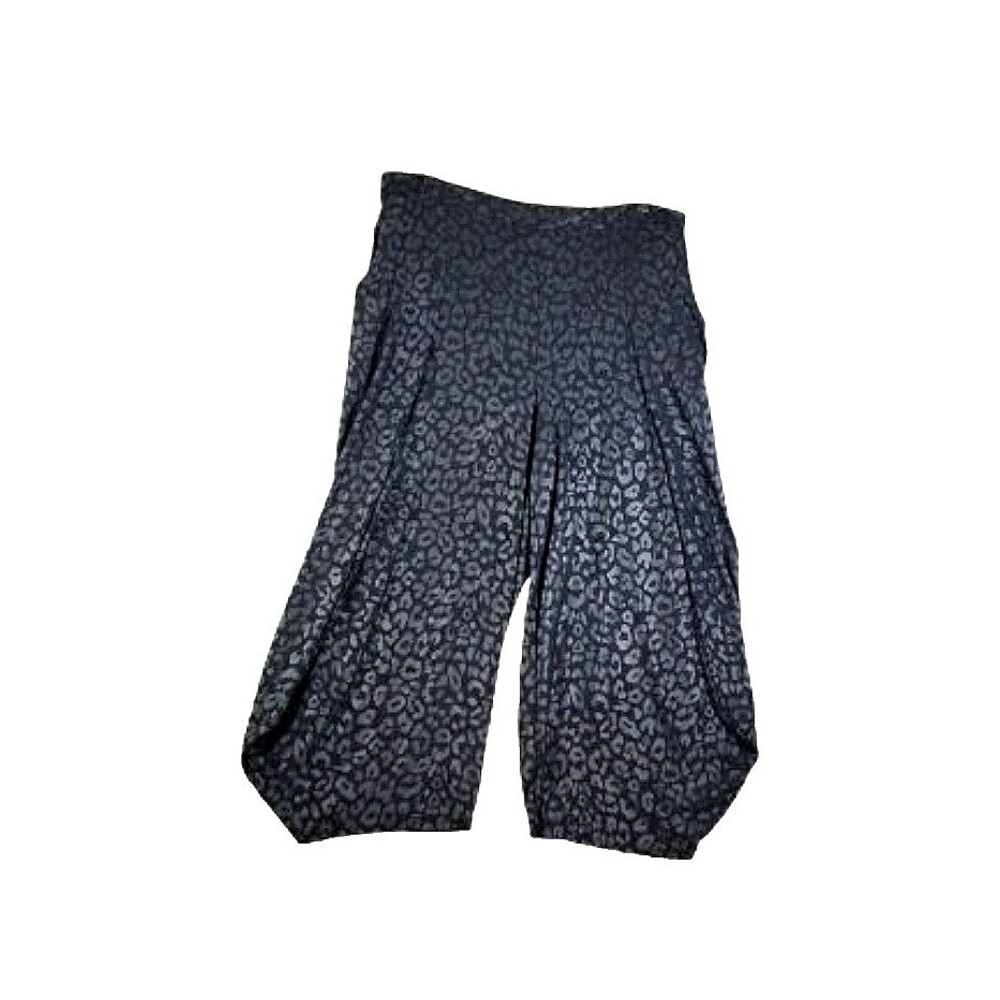 KOZAN Women's Black Leopard 2 Piece Pant Set Plus Sz 2x Loungewear - Picture 6 of 11